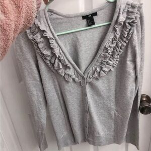 H&M grey cardigan sweater size‎ M